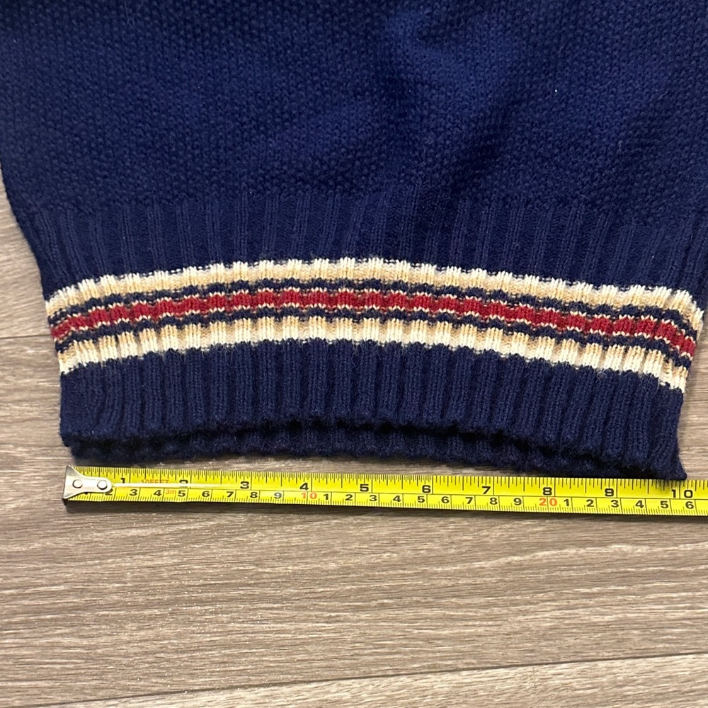 Pandora Vintage Navy Sweater with Red and White Stripes - Picture 12 of 13